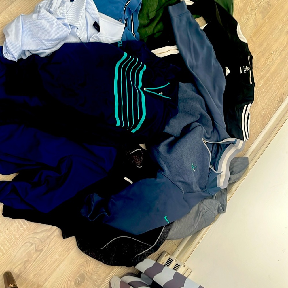 Assortment of golf quarter zips- Nike, Under Armour, Peter Millar, Footjoy, PGA